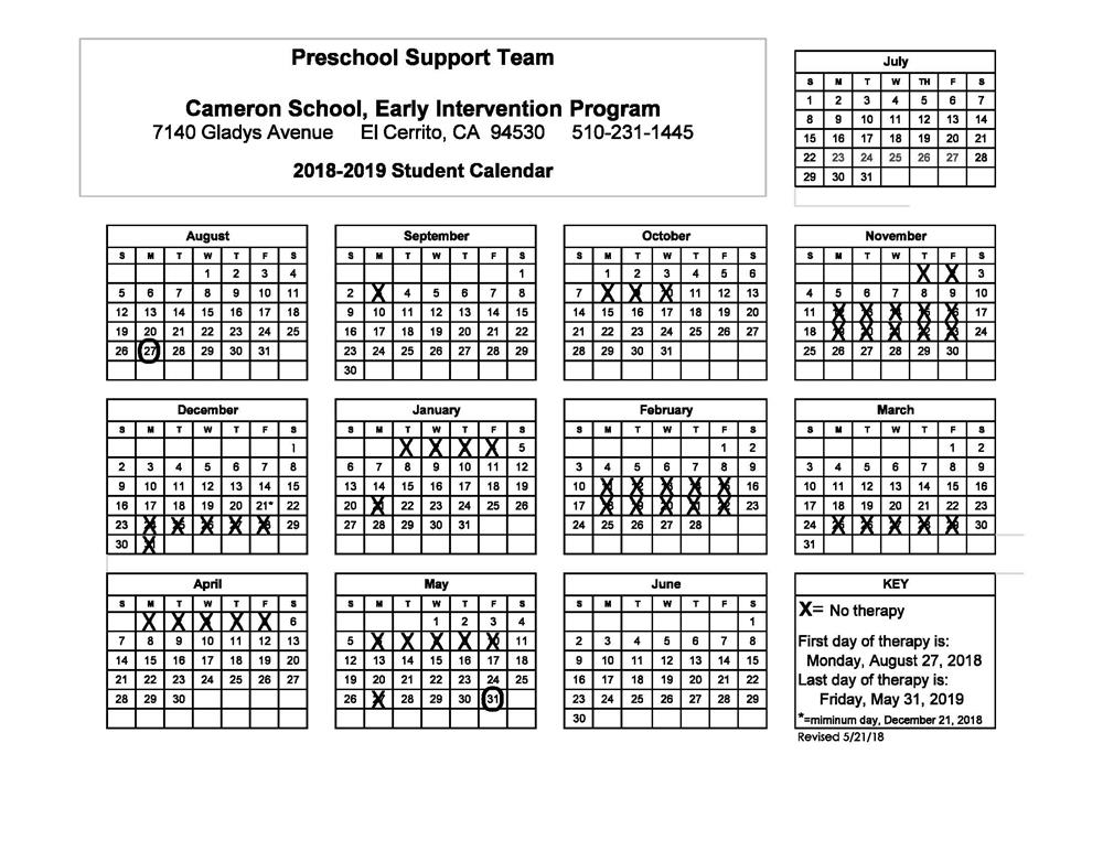 Academic Calendar